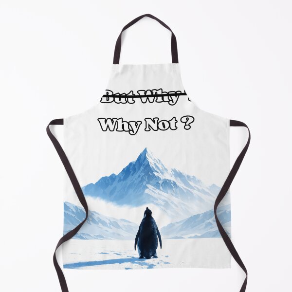 Item preview, Why Not? Penguin Motivation Quote | Minimal Winter Mountain Art designed and sold by Bmd4Fitness.