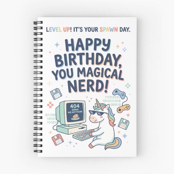 Item preview, Happy Birthday You Magical Nerd designed and sold by BlankInsideCard.