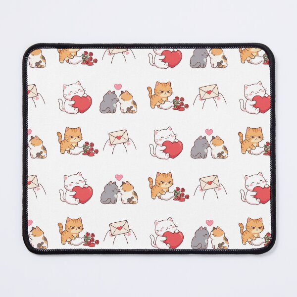 Item preview, Adorable Kawaii Cats Love and Heart Illustrations designed and sold by NonditStudio.