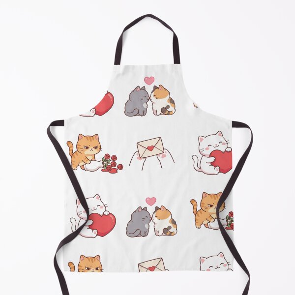 Item preview, Adorable Kawaii Cats Love and Heart Illustrations designed and sold by NonditStudio.