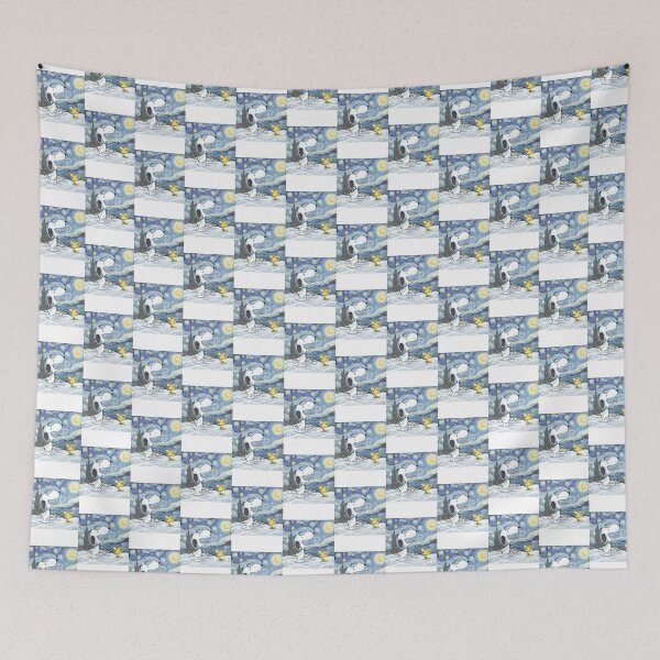Item preview, Funny Snoopy Woodstock Snow Starry Night designed and sold by Barbara Wilson.