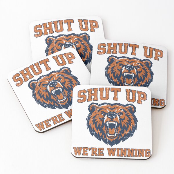 Item preview, Shut Up We're Winning - Vintage Distressed Chicago Football Bear designed and sold by The Grumpy Pet Club.