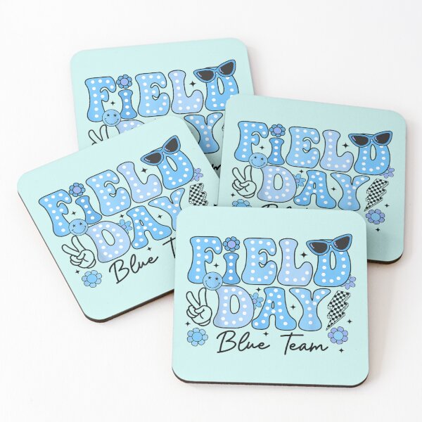 Item preview, Cute retro typography design celebrating field day blue team spirit designed and sold by StanaLuis.