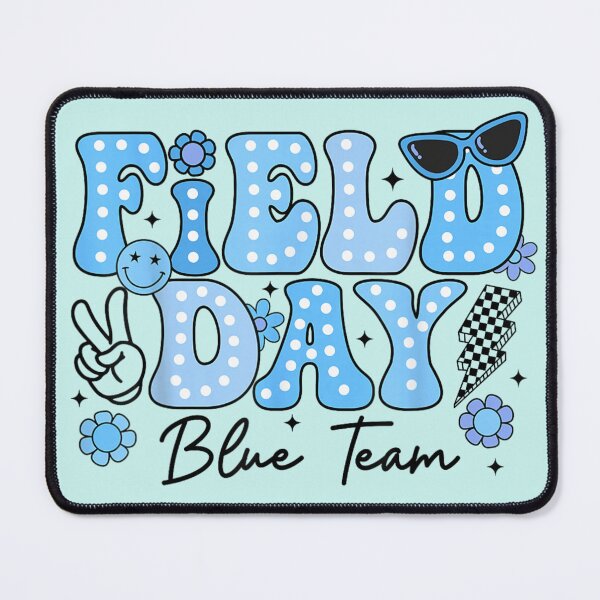 Item preview, Cute retro typography design celebrating field day blue team spirit designed and sold by StanaLuis.
