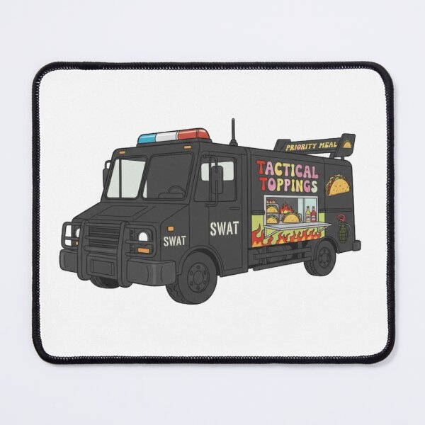 Item preview, SWAT Taco Truck - Tactical Toppings Retro Illustrative Food Truck Art designed and sold by octozap.