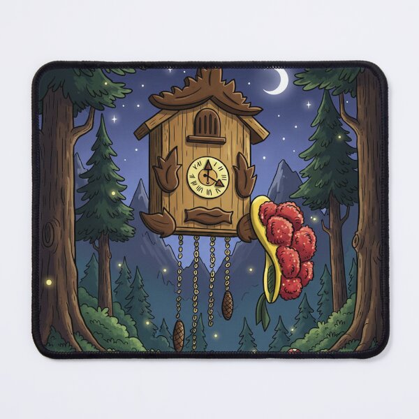 Item preview, Magical Forest Clock - Kuckucksuhr im Zauberwald - Schwarzwald Nacht designed and sold by iL PhotoArt Germany.