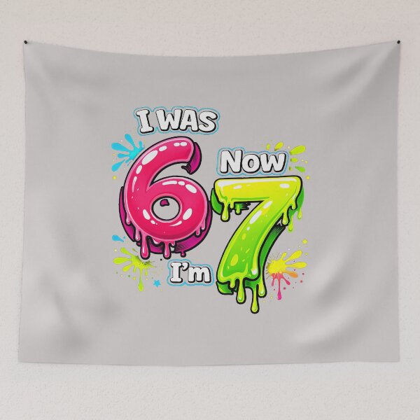 Item preview, I was 6 Now I'm 7 Funny 67 Meme 7 Years Old Birthday Kids T-Shirt designed and sold by MabelWells.