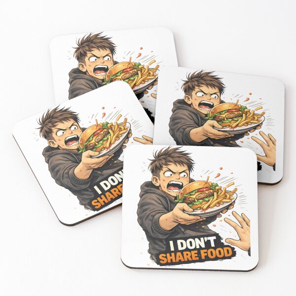 Item preview, I Don’t Share Food – Funny Food Meme Cartoon Design designed and sold by Snackwear Apparel.