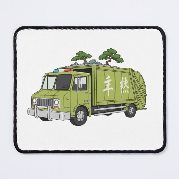 Item preview, Zen Garden Garbage Truck - Retro Illustrative Japanese Nature Trash Truck Art designed and sold by octozap.