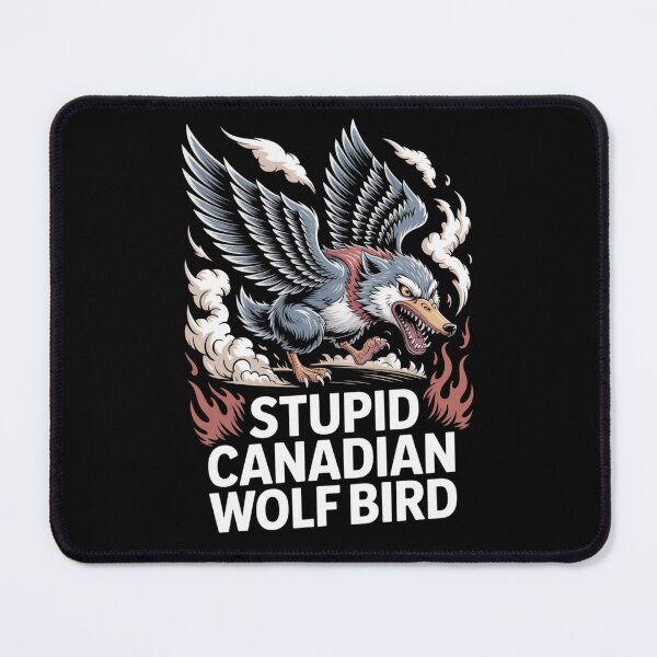 Item preview, Stupid Canadian Wolf Bird - Epic Flying Flames Japanese Tattoo Design designed and sold by DarylWelsh2024.