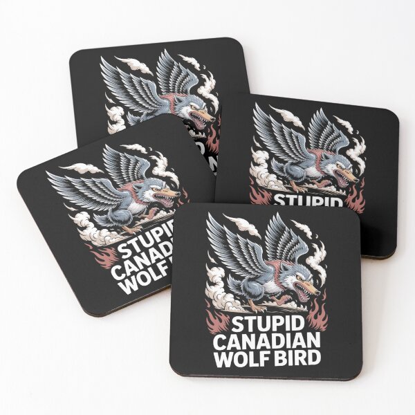 Item preview, Stupid Canadian Wolf Bird - Epic Flying Flames Japanese Tattoo Design designed and sold by DarylWelsh2024.