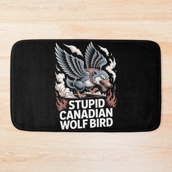 Item preview, Stupid Canadian Wolf Bird - Epic Flying Flames Japanese Tattoo Design designed and sold by DarylWelsh2024.