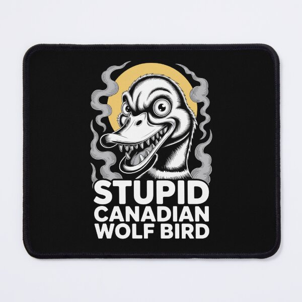 Item preview, Stupid Canadian Wolf Bird - Golden Moon Deranged Portrait Design designed and sold by DarylWelsh2024.