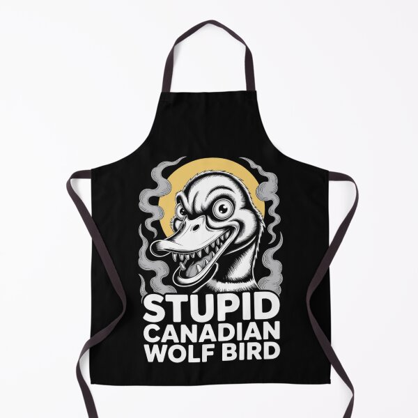 Item preview, Stupid Canadian Wolf Bird - Golden Moon Deranged Portrait Design designed and sold by DarylWelsh2024.