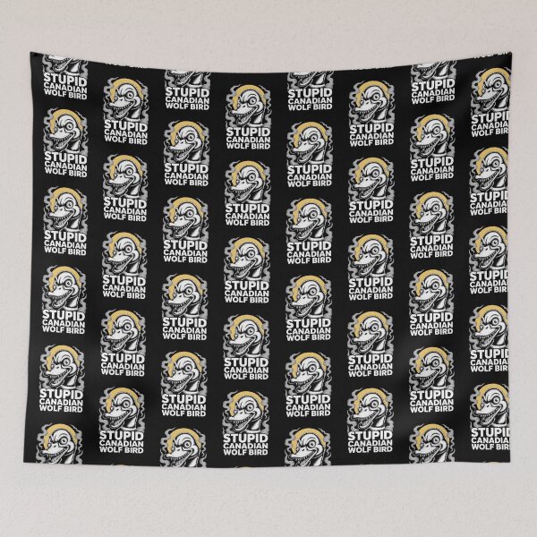 Item preview, Stupid Canadian Wolf Bird - Golden Moon Deranged Portrait Design designed and sold by DarylWelsh2024.