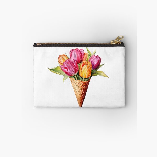 Item preview, Tulipanes de acuarela en cono de helado designed and sold by Rutvain.