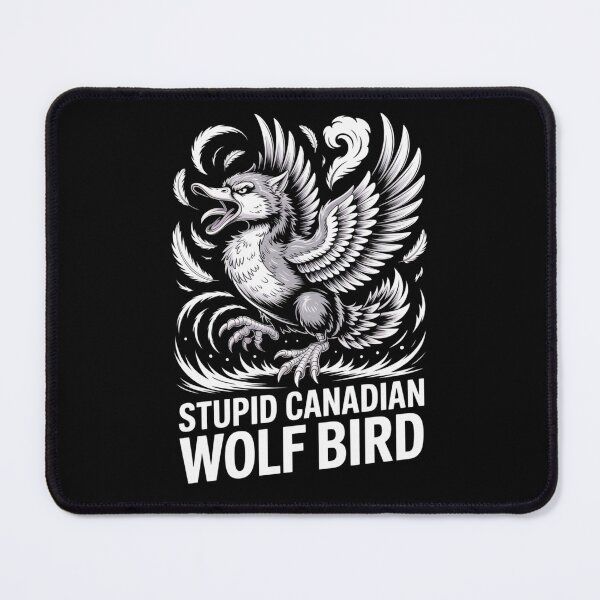 Item preview, Stupid Canadian Wolf Bird - Majestic Flying Feather Swirl Design designed and sold by DarylWelsh2024.
