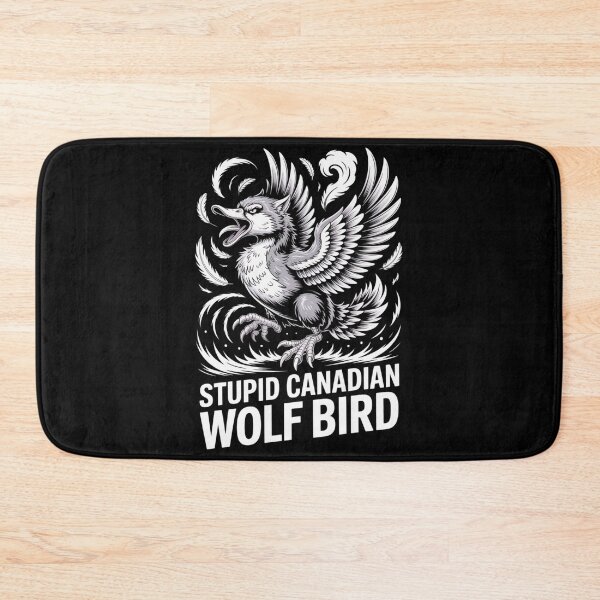 Item preview, Stupid Canadian Wolf Bird - Majestic Flying Feather Swirl Design designed and sold by DarylWelsh2024.