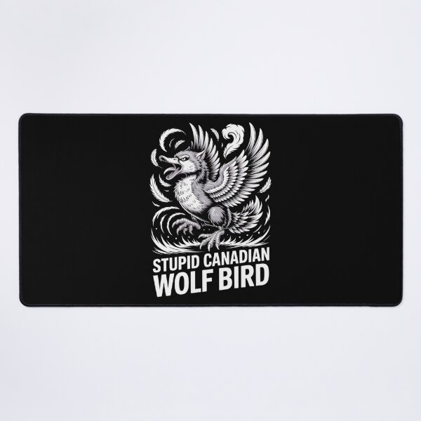 Item preview, Stupid Canadian Wolf Bird - Majestic Flying Feather Swirl Design designed and sold by DarylWelsh2024.
