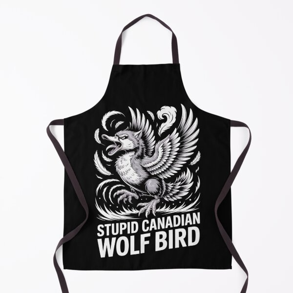 Item preview, Stupid Canadian Wolf Bird - Majestic Flying Feather Swirl Design designed and sold by DarylWelsh2024.