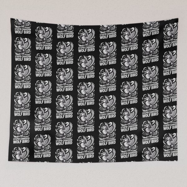 Item preview, Stupid Canadian Wolf Bird - Majestic Flying Feather Swirl Design designed and sold by DarylWelsh2024.