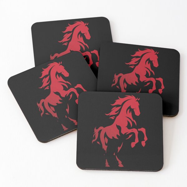 Item preview, Red Horse Silhouette On Black designed and sold by EdvvinStudios.