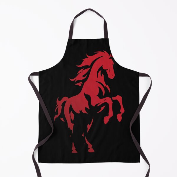 Item preview, Red Horse Silhouette On Black designed and sold by EdvvinStudios.