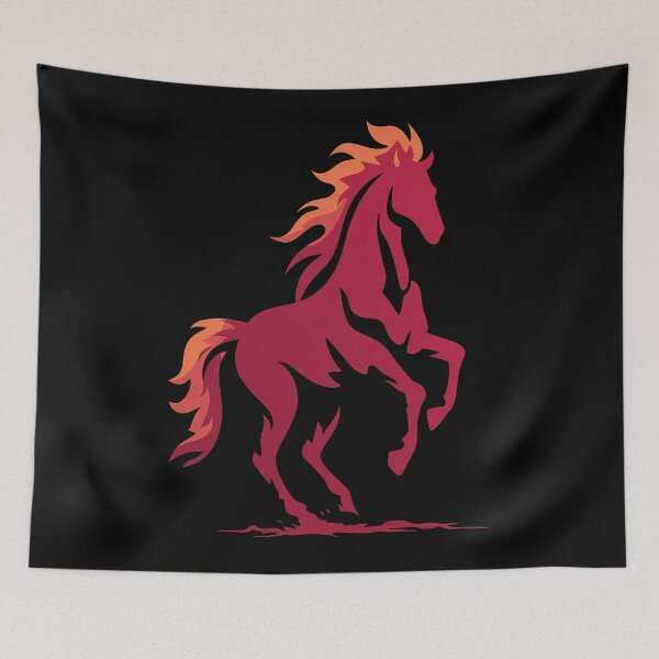 Item preview, Fiery Mane Horse Rising Proud designed and sold by EdvvinStudios.