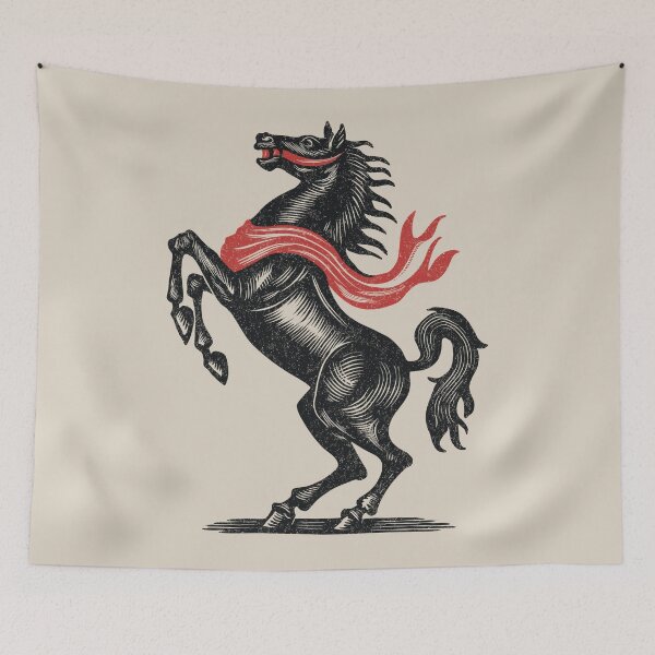 Item preview, Classic Etching Style Horse Pose designed and sold by EdvvinStudios.