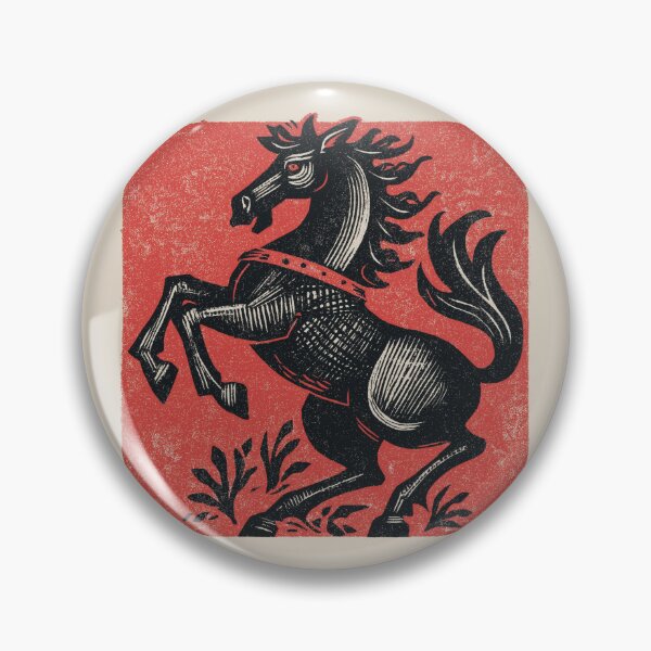 Item preview, Bold Horse Against Red Field designed and sold by EdvvinStudios.