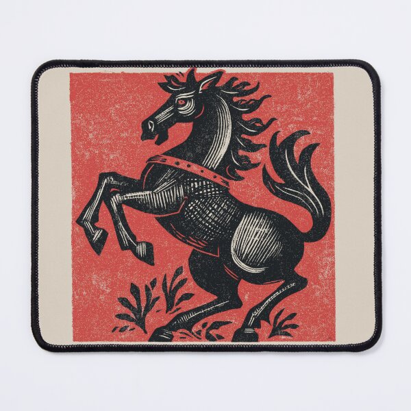 Item preview, Bold Horse Against Red Field designed and sold by EdvvinStudios.
