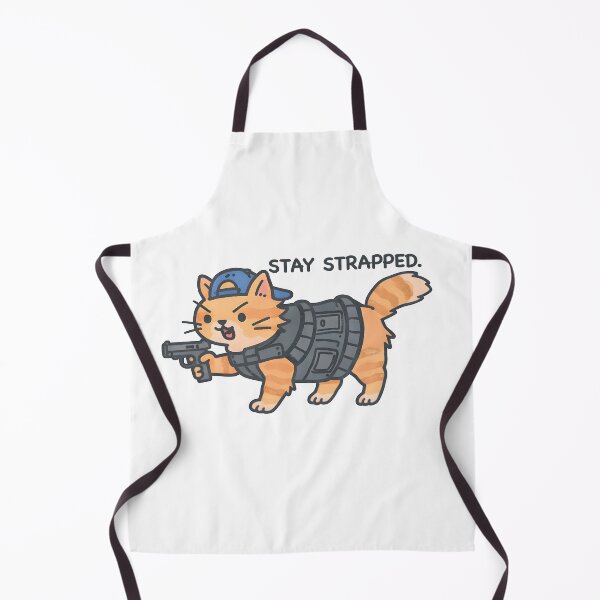 Item preview, Funny Tactical Cat Meme – Stay Strapped designed and sold by Senkov.