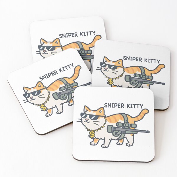 Item preview, Sniper Kitty Funny Cat Illustration designed and sold by Senkov.