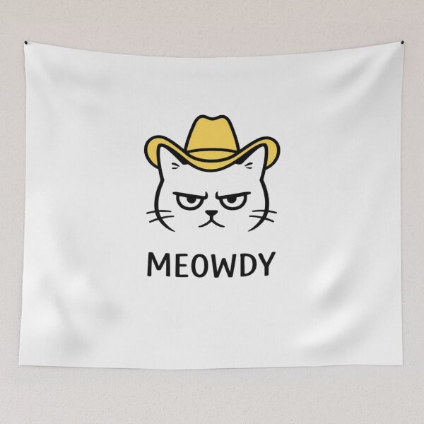 Item preview, Meowdy Cat – Funny Cowboy Cat Minimal Line Art T-Shirt designed and sold by BShop20 – Cute Funny Tees & Gifts.