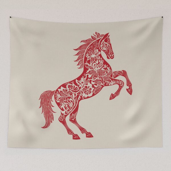 Item preview, Floral Horse With Hidden Strength designed and sold by EdvvinStudios.
