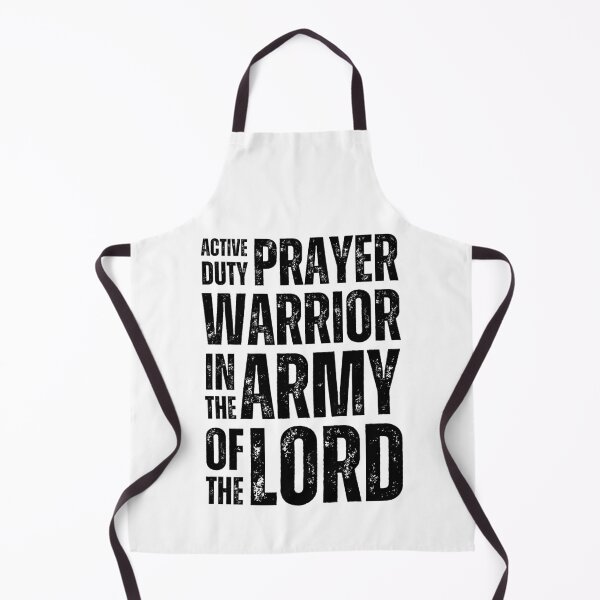 Item preview, Active Duty Prayer Warrior Shirt – Army of the Lord Christian Design for Faith‑Driven Believers Black Distressed Font designed and sold by GFamilyC.