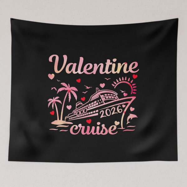 Item preview, Valentine Cruise 2026 Tropical Vacation With Palm Trees And Heart Sunset designed and sold by TiaraHans.