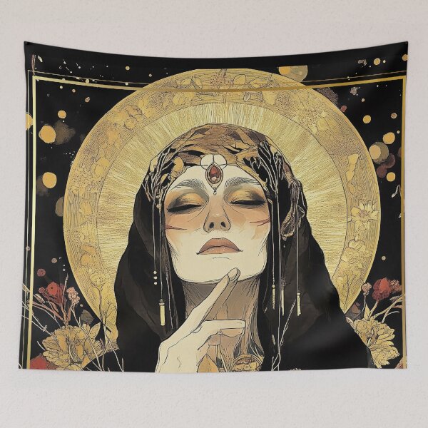 Item preview, II The High Priestess Tarot Card Illustration designed and sold by Thunderg1rl.