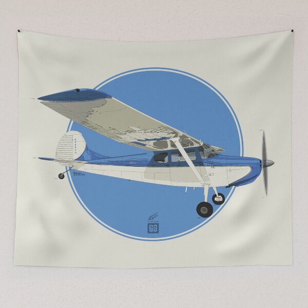 Item preview, Cessna 170B N9062A Aviation Illustration  designed and sold by GeraldSmithArt.