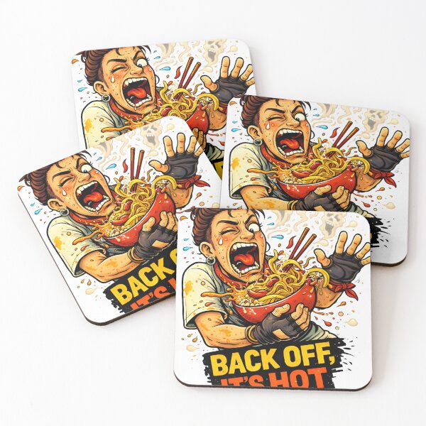 Item preview, Back Off, It’s Hot – Spicy Ramen Chaos Foodie Design (Female Version) designed and sold by Snackwear Apparel.