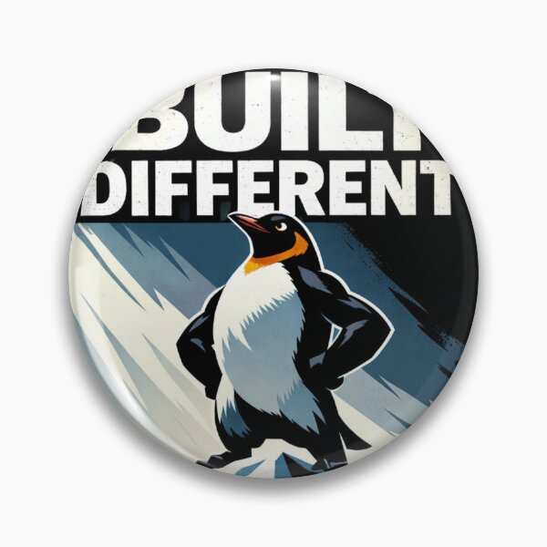 Item preview, Built Different Penguin | Motivational Quote Mountain Graphic designed and sold by Bmd4Fitness.