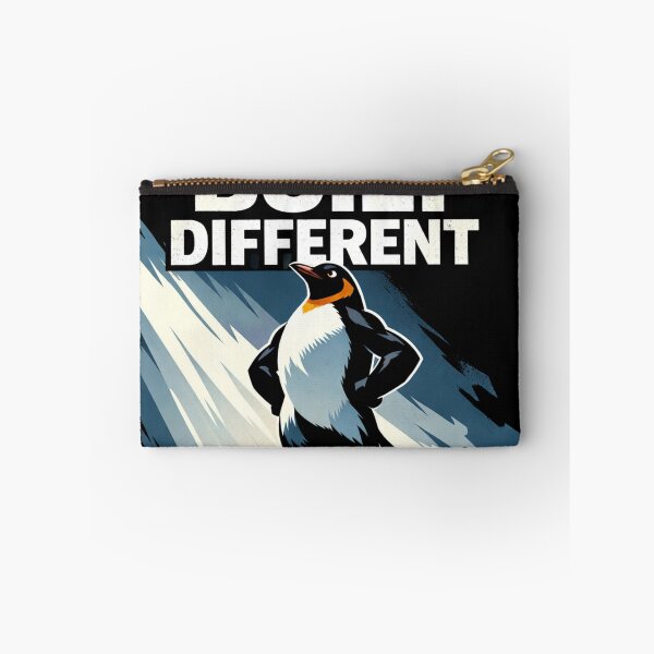Item preview, Built Different Penguin | Motivational Quote Mountain Graphic designed and sold by Bmd4Fitness.