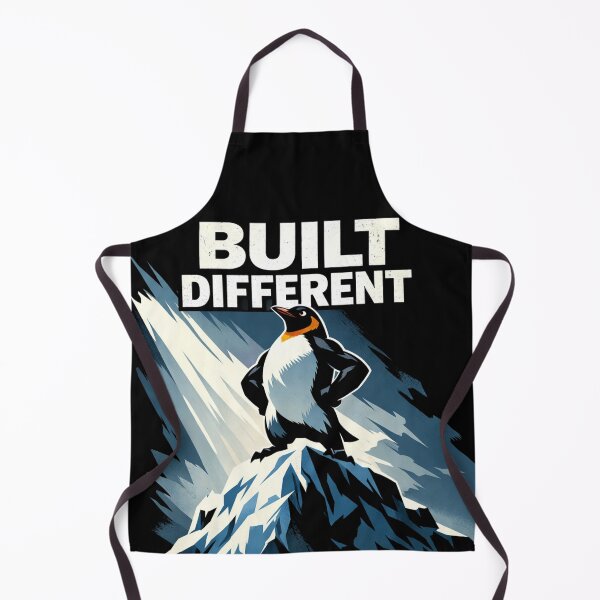 Item preview, Built Different Penguin | Motivational Quote Mountain Graphic designed and sold by Bmd4Fitness.