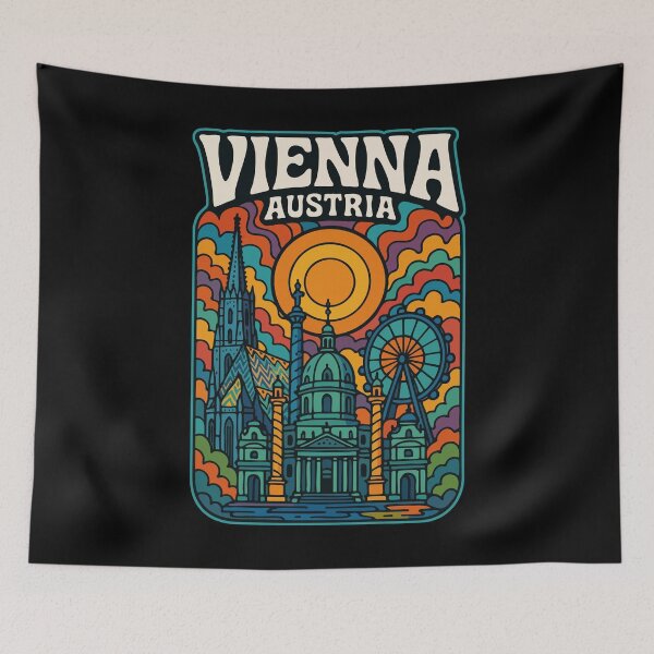 Item preview, Vienna Austria Trippy Art designed and sold by TomFrontierArt.