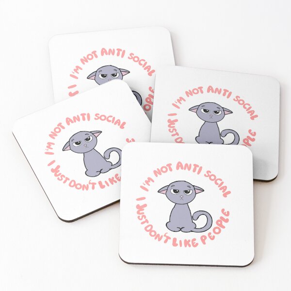 Item preview, Not antisocial cat designed and sold by Paws and claws.