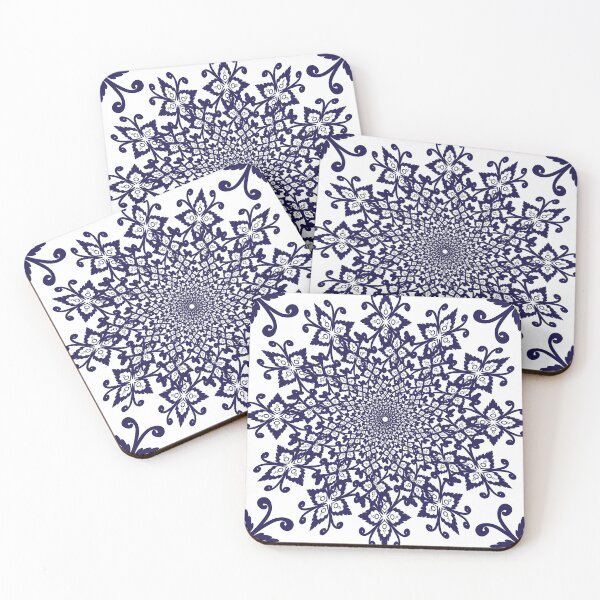 Item preview, Deep Blue Porcelain Mandala of Peace designed and sold by OIL Pattern Design .