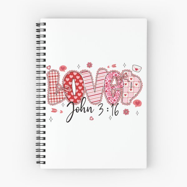 Item preview, Loved John 3:16 Christian Bible Verse Valentine Heart Pattern designed and sold by RannaHile.
