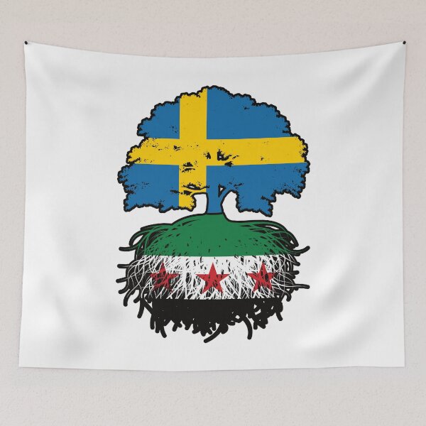 Item preview, Syrian Swedish Roots and Crown Tree designed and sold by FlagX.