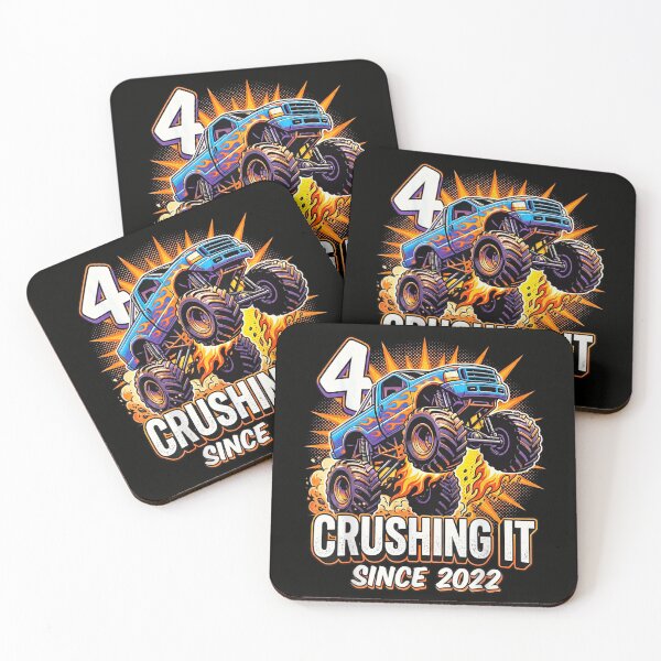 Item preview, Fourth Birthday Monster Truck Crushing It Since Two Thousand And Twenty Two designed and sold by DienesAngele.