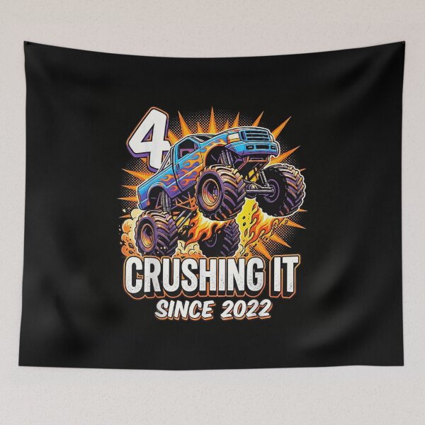 Item preview, Fourth Birthday Monster Truck Crushing It Since Two Thousand And Twenty Two designed and sold by DienesAngele.